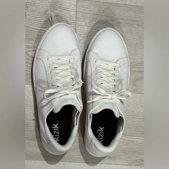 Kizik Irvine Ivory White Canvas Slip On Sneakers Unisex Size M’s 11.5 W’s 13 - Picture 6 of 13